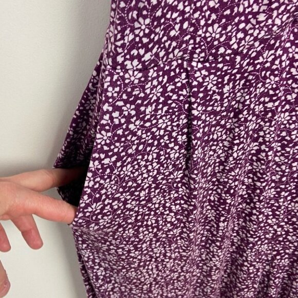 Anthropologie Purple Bohemian Jumpsuit Wide Leg Tie Waist Halter Neck Claremont - Picture 6 of 14